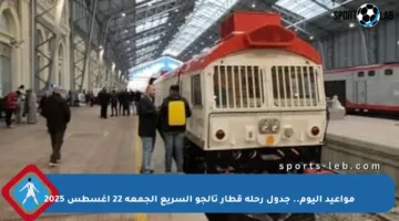 مواعيد اليوم.. جدول رحلة قطار تالجو السريع الجمعة 22 أغسطس 2025